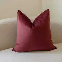 CLAUDIA RIVA HOME - Cojín erciopelo Vino + relleno de poliester