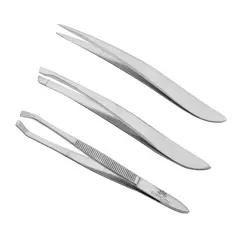 EUPHORIA - Pack x3 Pinzas Depilatorias Puntas Distintas de Acero Inox
