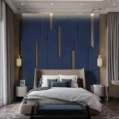 BARAKA HOME - Cabecera Ringsted Queen - Azul Marino