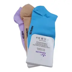 GENERICO - Pack de 3 Medias Tobilleras de Mujer colores Celeste, Marron, Morado