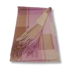 GENERICO - Maxi Bufanda Mujer Rosa y Marron