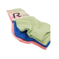 GENERICO - Pack de 3 Medias Canilleras de Mujer colores Verde, Azul y Rosa