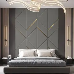 BARAKA HOME - Cabecera Vitoria Queen - Gris Oscuro