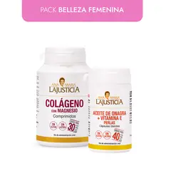 ANA MARIA LAJUSTICIA - PACK BELLEZA FEMENINA COLÁGENO CON MAGNESIO + ACEITE DE ONAGRA Y VITAMINA E