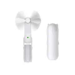 HOGARMAS - Ventilador de Mano Plegable 2 Velocidades Recargable