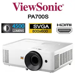 VIEWSONIC - Proyector PA700S SVGA 4500 LUMINES 800X600