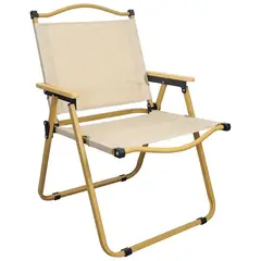 OEM - Silla Plegable Playera Terraza para el Aire Libre Camping Beige