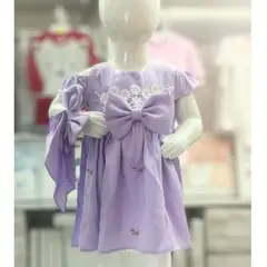 GENERICO - Vestido Lila y Bordados Florales para Bebé