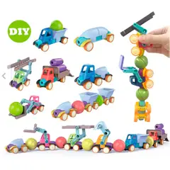GENERICO - SET DE JUEGO MAGNETICO TREN 41 PCS