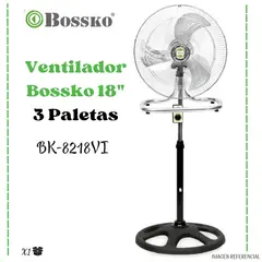 BOSSKO - Ventilador de 3 Aspas 3en1 18″ 200 Watts BK-8218VI - PLATEADO