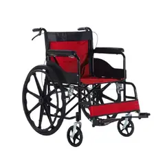 GENERICO - SILLA DE RUEDAS PLEGABLE COLOR NEGRO