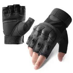 GENERICO - GUANTES CORTOS MITONES MULTIPROPOSITO deportivo NEGRO