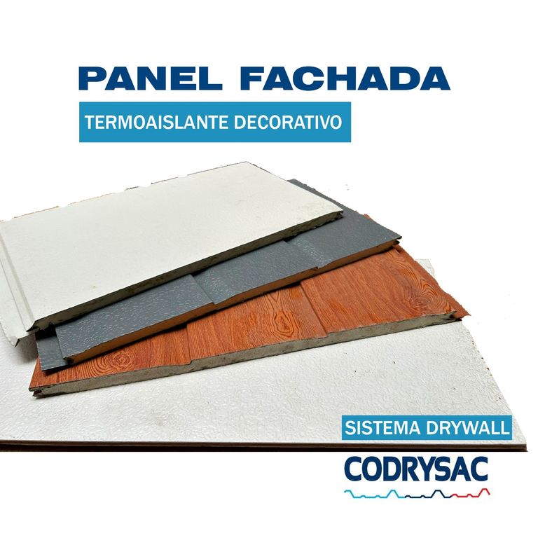 Drywall Panel Fachada Termo Acústica 0.5mx5mx16mm
