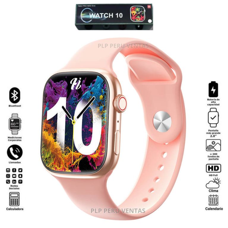 Smartwatch T900 Pro Max Evo Serie 10 Amoled Rosa