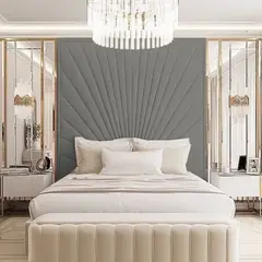 BARAKA HOME - Cabecera Herning 1.5 Plz - Gris Oscuro