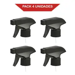 SPRAY - Gatillo pulverizador/rociador/ atomizador R28 NEGRO. Pack 4 unidades