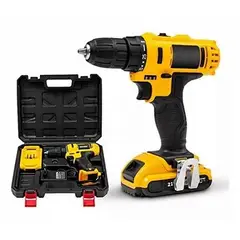 GENERICO - SET MALETIN TALADRO DESTORNILLADOR INALAMBRICO