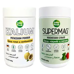 GREEN PLANET - DUO DINAMICO MAGNESIO Y POTASIO 400GR SUPLEMENTO NUTRICIONAL ALTA ABSORCIÓN