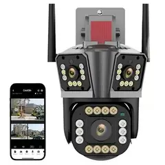 OEM - Camara Ip Wifi Ptz Triple Lente 360 Exterior Sirenas FHD