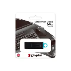 KINGSTON - Memoria Usb 64gb 3.2 Exodia DTX Black