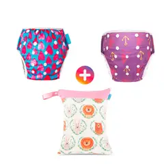 GENERICO - Pañal Natación Piscina Pack x 2 Unidades + Bolsa Impermeable