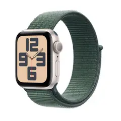 APPLE - Watch SE 2024 GPS 40mm Starlight Aluminum Green Loop Band A2722