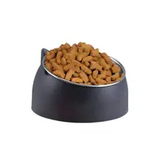 S&T - Plato Acero Inoxidable Para Mascotas Negro - Talla L