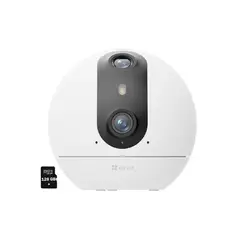 EZVIZ - C60P Dual 2K 3MP Cámara Seguridad Wifi con Boton Llamada +SD 128GB
