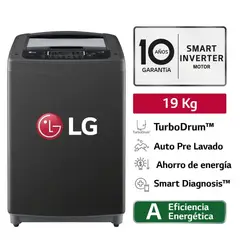 LG - Lavadora 19 Kg Carga Superior WT19BVTB Negra
