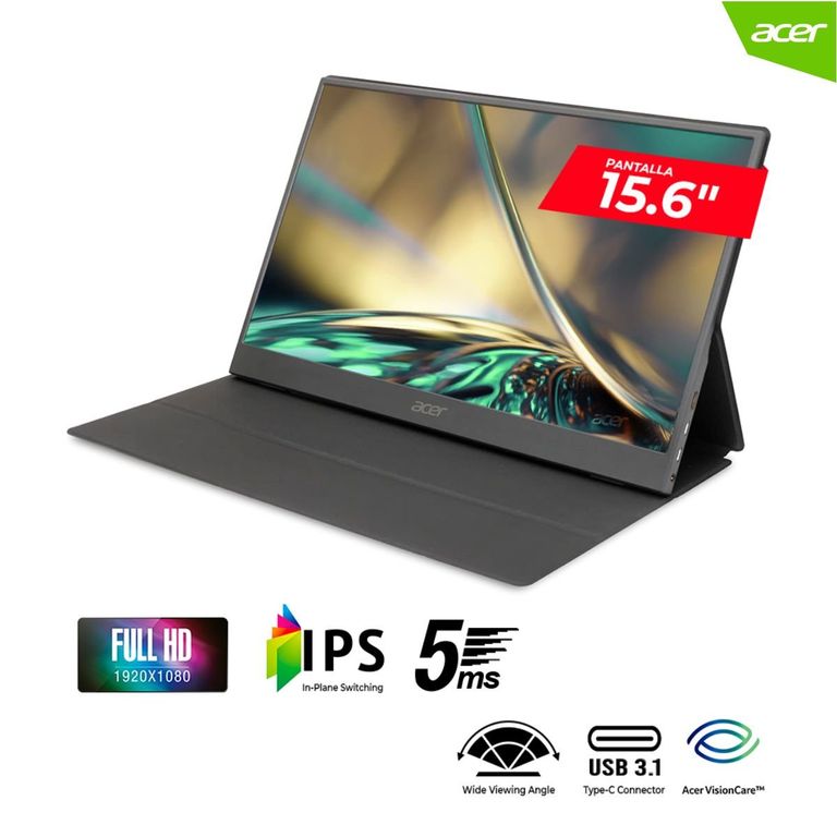 MONITOR LED 15.6" PORTATIL PM161Q B1BMIUUX Full HD 1920 x 1080 HDMI IPS 4MS