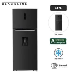 BLACKLINE - Refrigeradora 417L No Frost Top Mount TM 417LD BI Negro