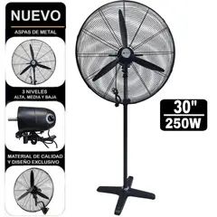 GENERICO - Ventilador 2 EN 1 Ultra G Industrial 30" Pulgadas 250W NEGRO