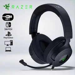 RAZER - AUDIFONO GAMER KRAKEN V4 X RGB USB-C SONIDO 7.1 HYPERCLEAR