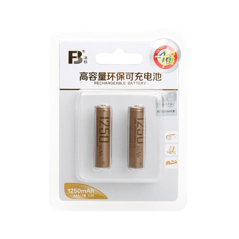 Pilas AAA Recargables 2 pilas 1250 mah FB