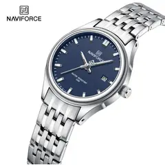 NAVIFORCE - Reloj 8039L Correa Acero Fondo Azul Para Dama