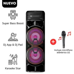 LG - Torre de Sonido XBOOM con Bluetooth y Karaoke RNC9 + Microfono