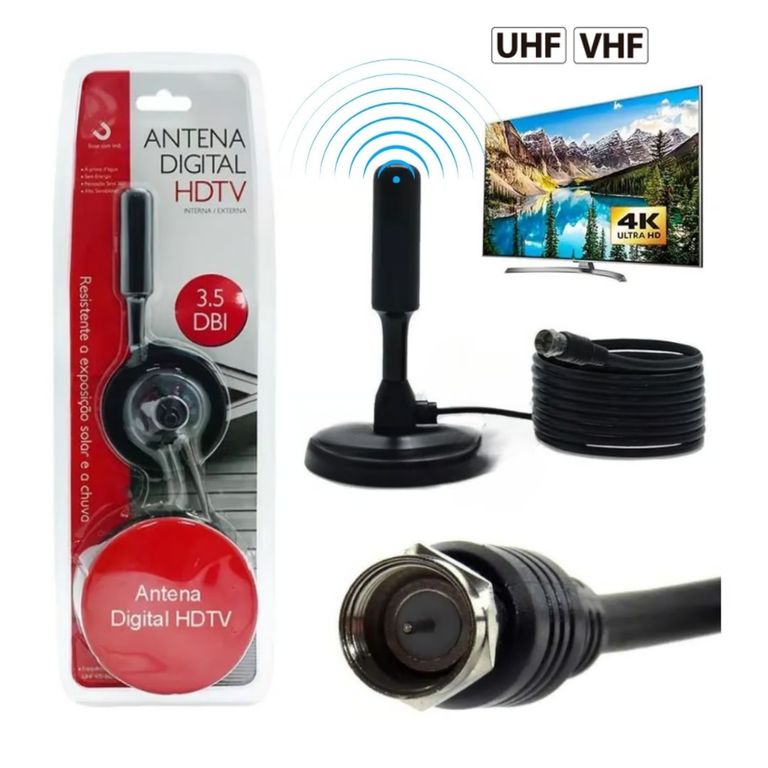 Antena TV Digital TV SMART LCD Interna Y Externa Full HDTV 4K