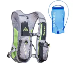 AONIJIE - Chaleco de hidratación Trail Running Maratón Plomo