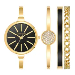 ANNE KLEIN - Kit Reloj + Brazalete Mujer cuarzo de Lujo Ori