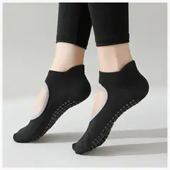 KAST PE - Medias Antideslizantes Grace Negro de Yoga - Pilates - Gym