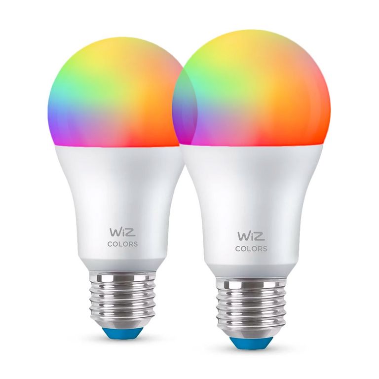 Pack 2 Foco Led Inteligente Wifi Color Rgb A60 E27 8w