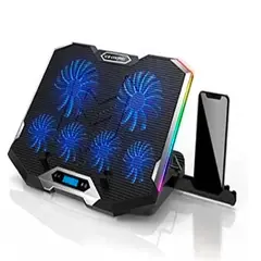 CYBERCOOL - Cooler RGB Gamer Hasta 17 Con Soporte para Movil Ha-k9