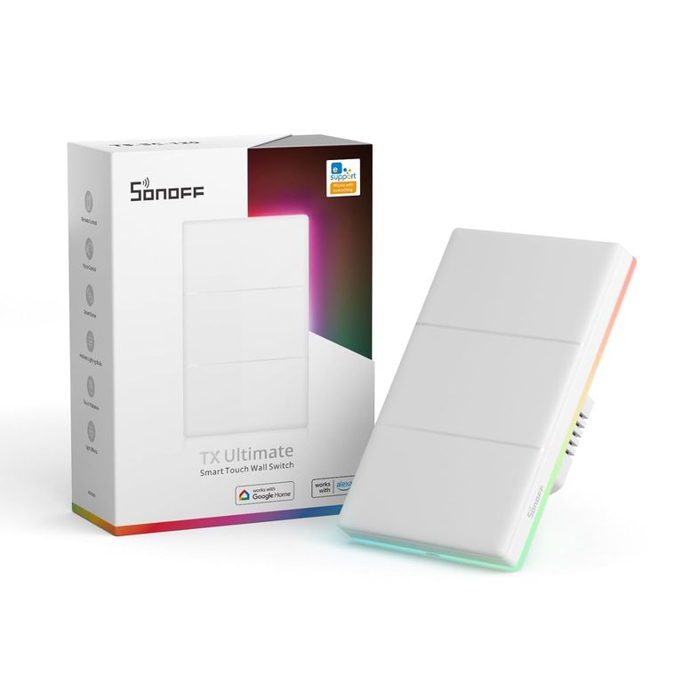 Interruptor Inteligente Tx Ultimate T5 3 Botones Wifi