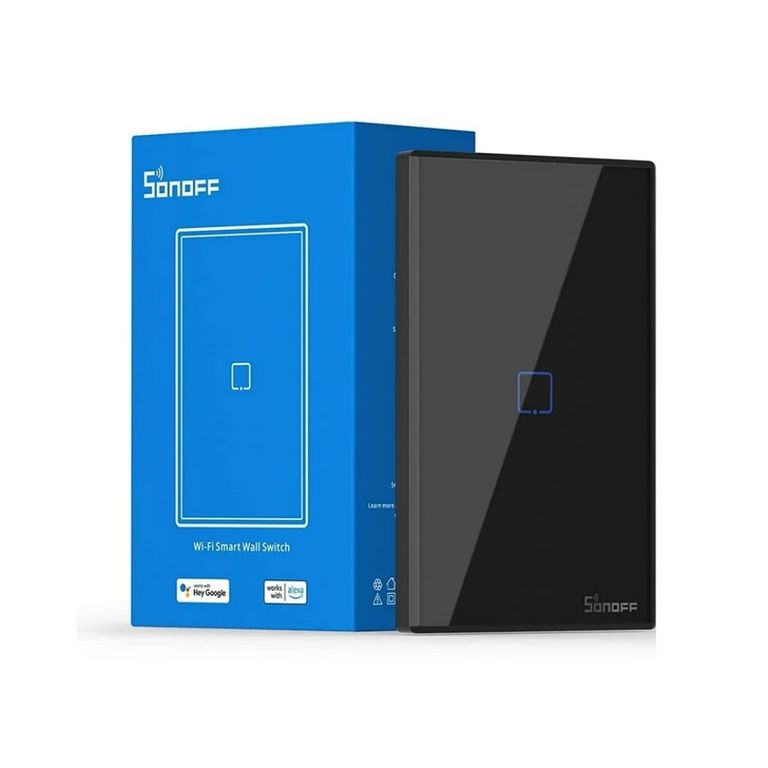 Interruptor Inteligente T3 Negro 1 Boton Wifi