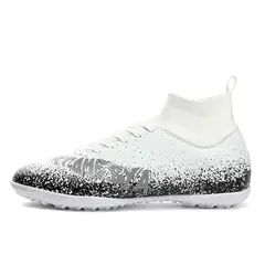 SHANDIAN - Zapatillas de Fútbol Hombre TF zapatos hombre Blanco