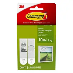 3M - Tiras Command Sujetador Mediano Blanco 17201ES