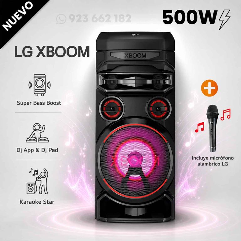Torre de Sonido XBOOM con Bluetooth y Karaoke RNC7 + Microfono