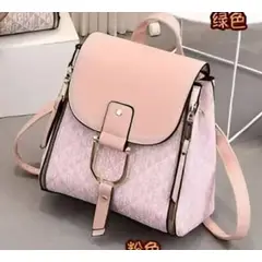 GENERICO - MOCHILA CARTERA BOLSO PREMIUN ALTA CALIDAD ROSADO