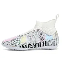 SHANDIAN - Zapatillas de Fútbol Hombre TF zapatos hombre Blanco