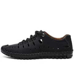 SHANDIAN - Sandalia Hombre De Primavera Verano Negro